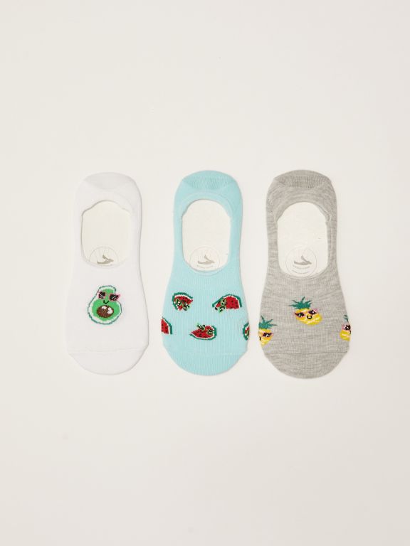 Self Patterned Women's Ballet Socks 3-Pack