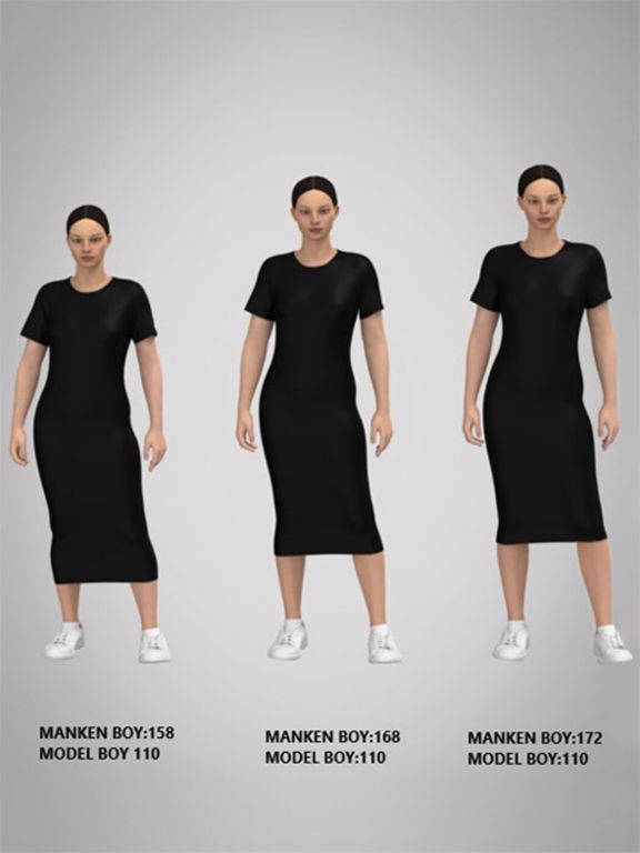Crew Neck Striped Women's Dress