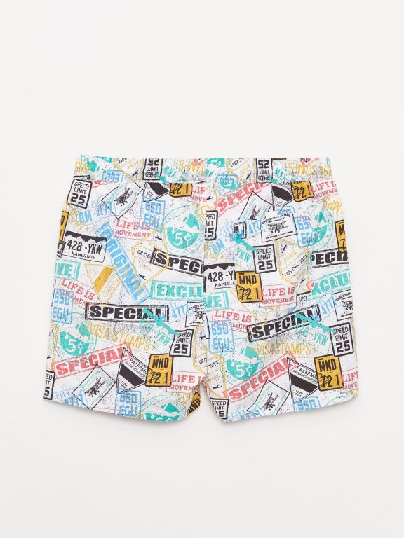 Short Pattern Men's Swimwear
