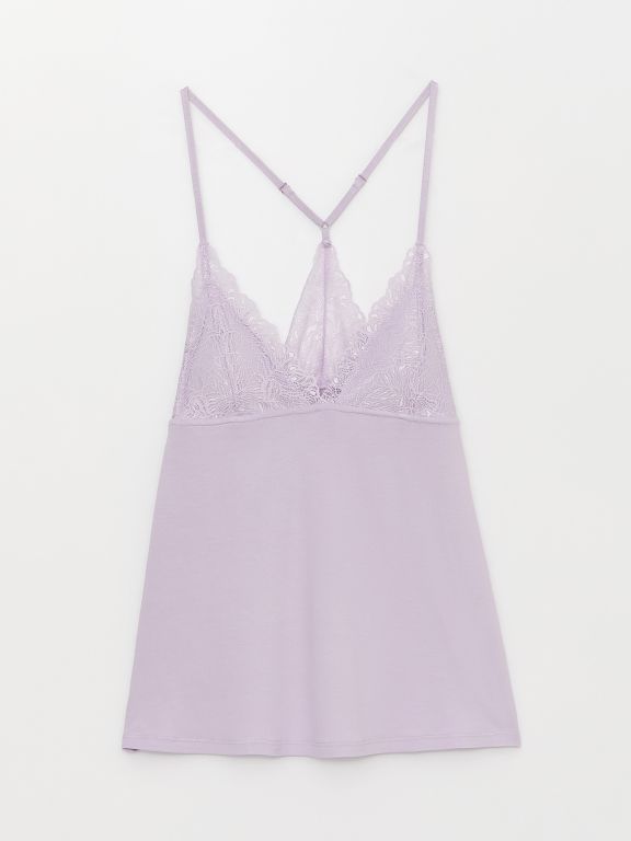 Women's V-Neck Lace Pajamas Set