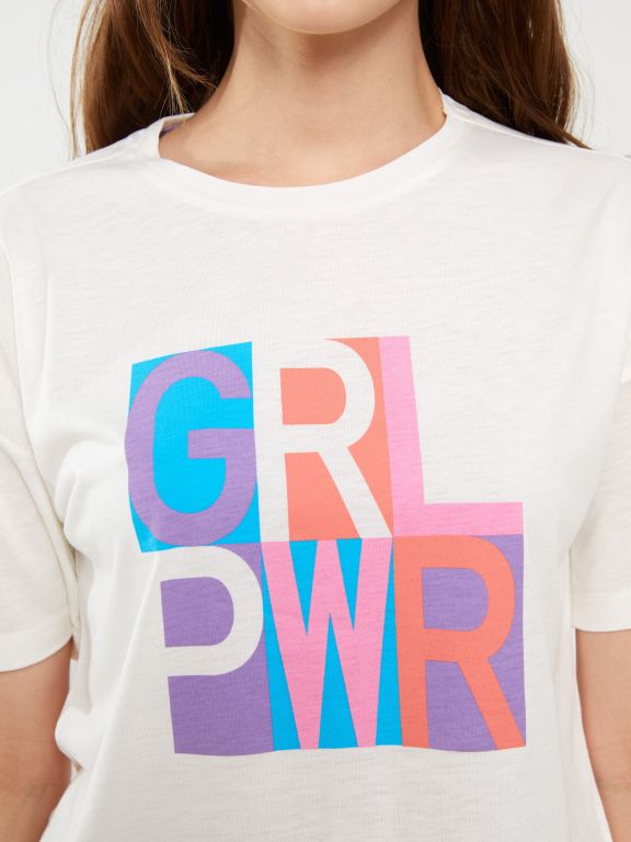 Crew Neck Printed Short Sleeve Women's Pajama Set