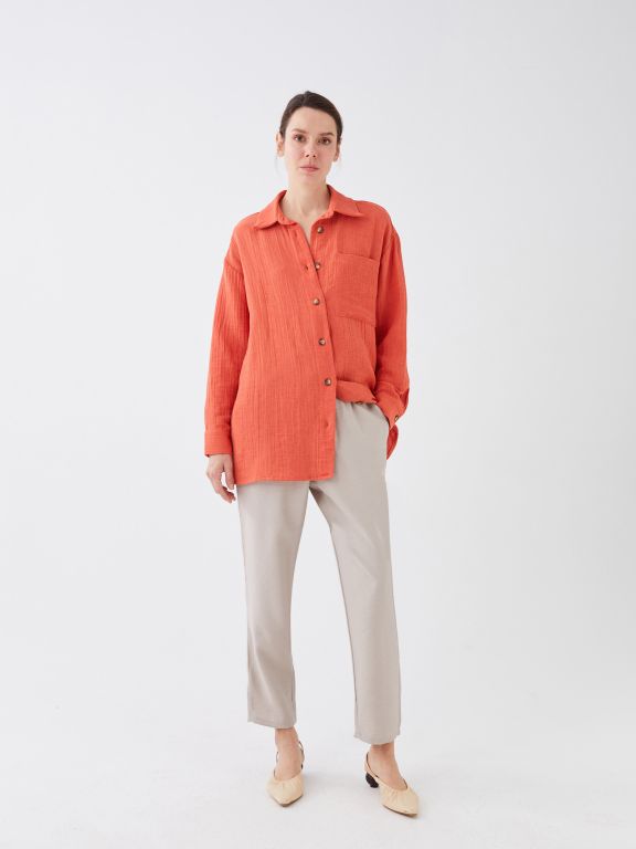 Carrot Cut Women Pants With Elastic Waist
