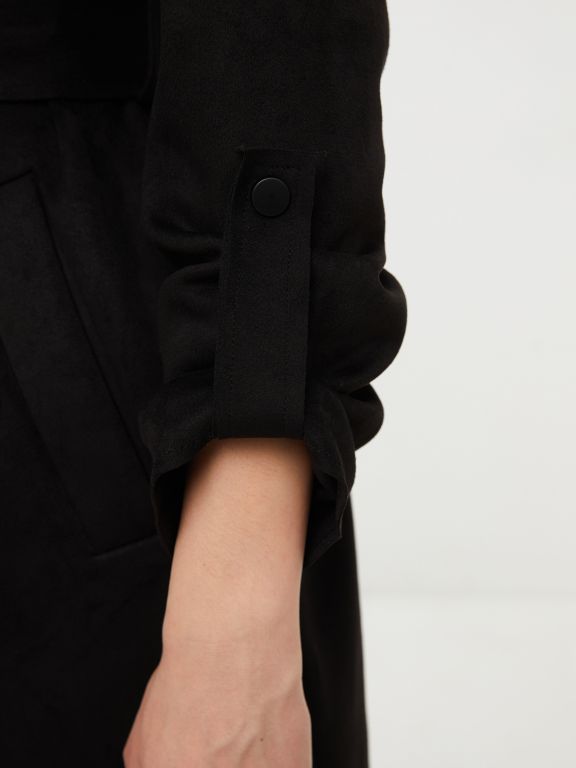 Jacket Collar Regular Long Sleeve Women's Trench Coat