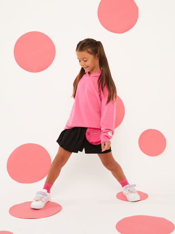 Hooded Basic Long Sleeve Girl Sweatshirt