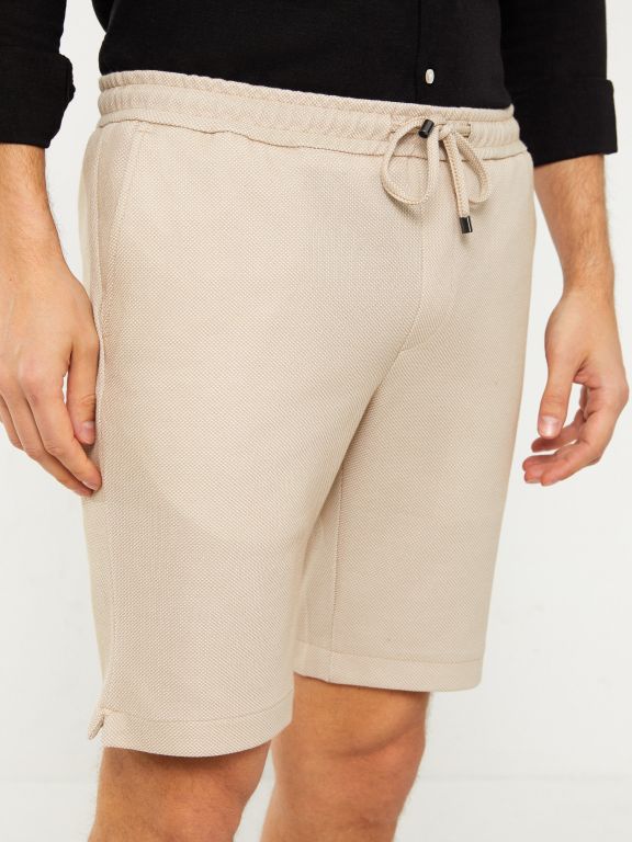 Slim Fit Binding Detail Men's Shorts