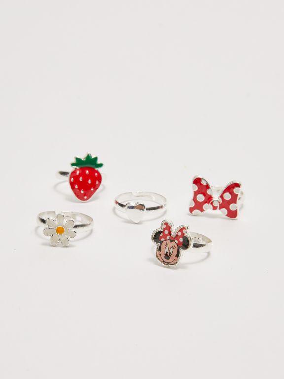 Minnie Mouse Licensed Girl's Ring 5 Pcs