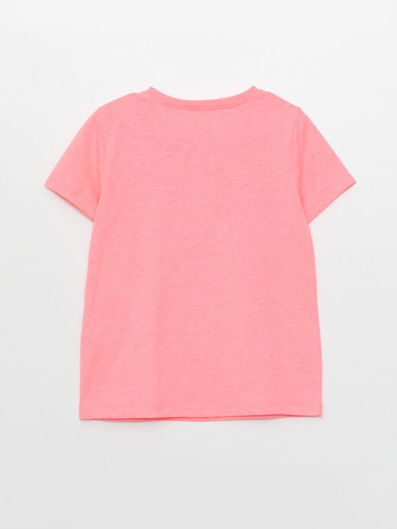 Crew Neck Basic Short Sleeve Girls T-Shirt
