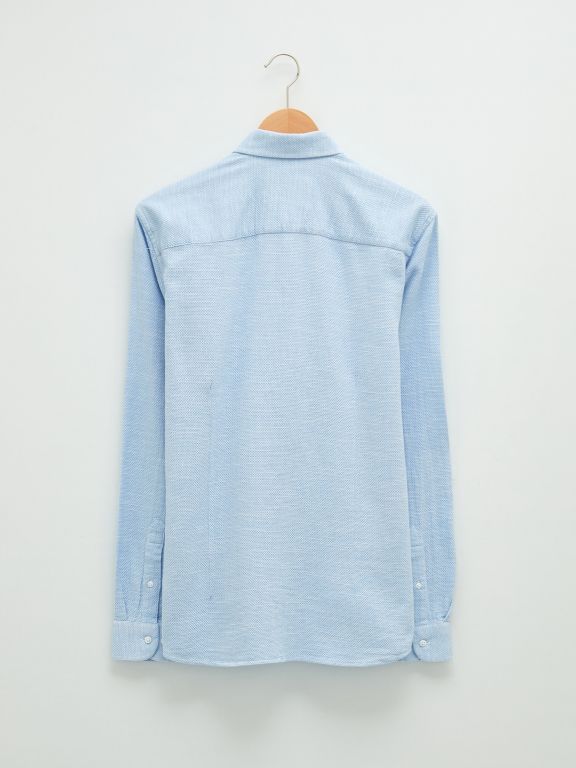 Slim Fit Long Sleeve Men's Shirt