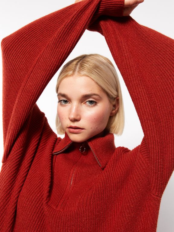 Turtle Neck Regular Long Sleeve Women's Tricot Sweater