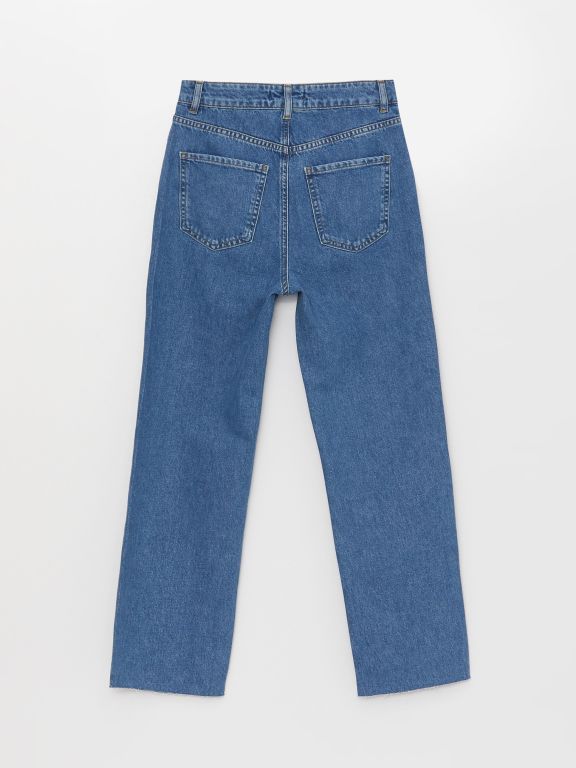 Women's Standard Fit Regular Denim Trousers