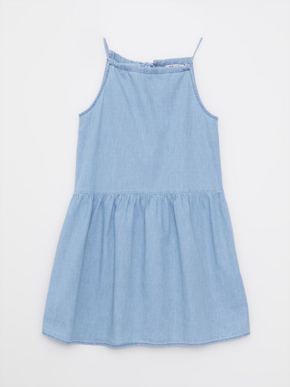 Halter Neck Straight Strap A-Line Women's Rodeo Jean Dress