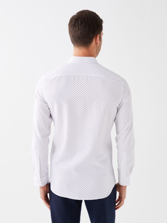 Slim Fit Long Sleeve Poplin Men's Shirt