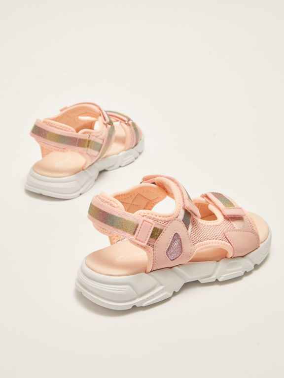 Girls Sandals With Double Straps Velcro