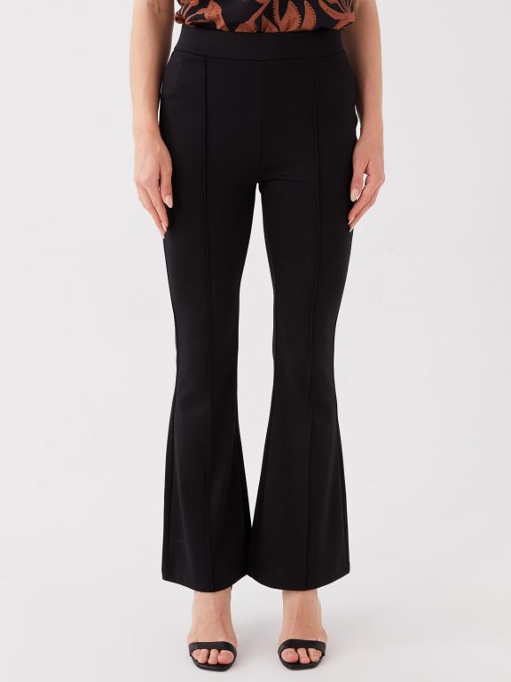 Elastic Waist Slim Fit Women's Trousers