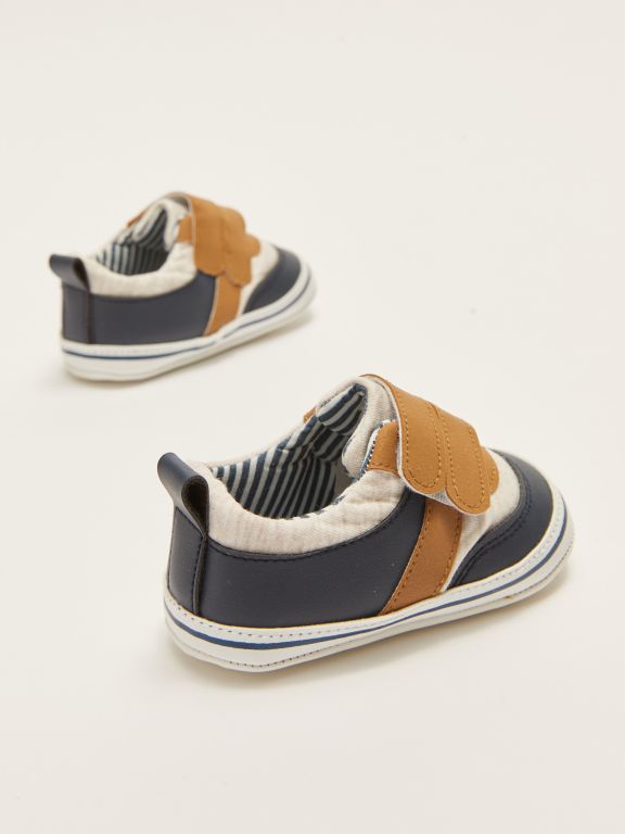 Cotton Lined Velcro Closure Baby Boy Pre-Toddler House Shoes