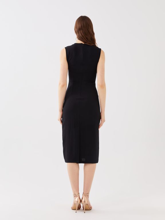 Crew Neck Chain Detailed Women's Dress