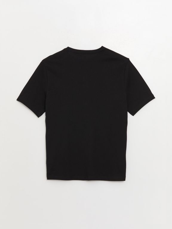 Crew Neck Short Sleeve Combed Cotton Men's T-shirt
