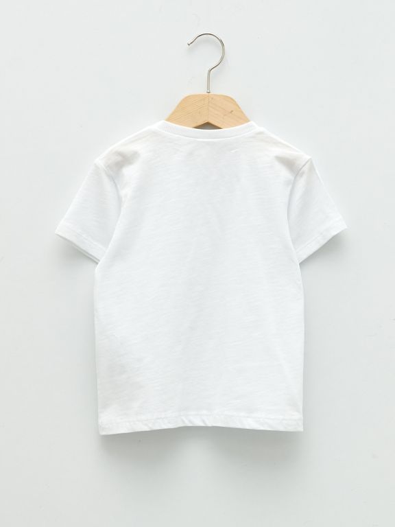 Crew Neck Short Sleeve Basic Baby Boy T-Shirt