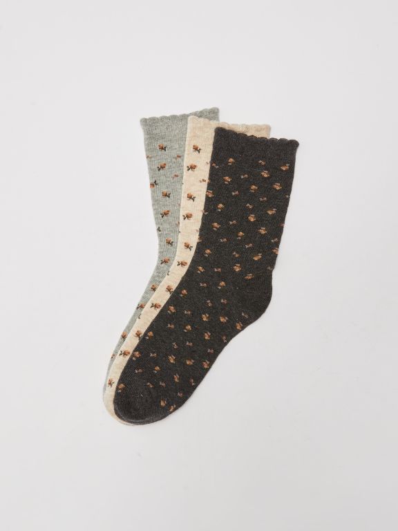 Floral Women's Crew Socks 3-Pack