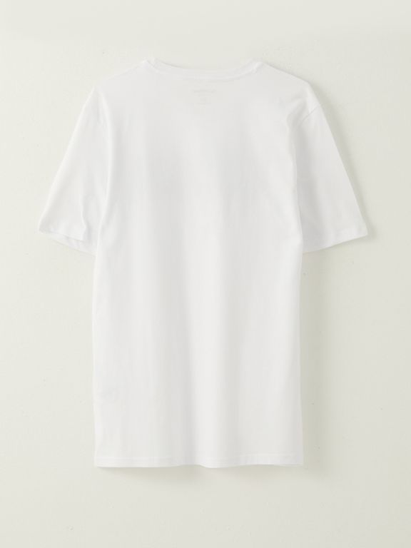Crew Neck Short Sleeve Printed Combed Cotton Men's T-shirt