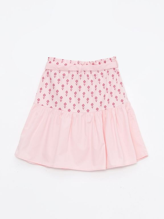 Patterned Muslin Girl Skirt