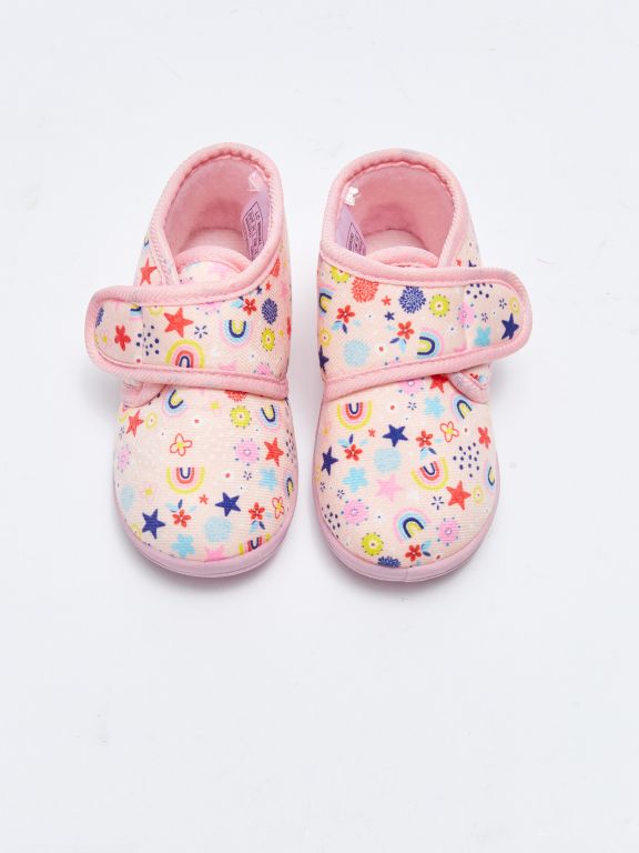Printed Velcro Closure Baby Girl Panduf