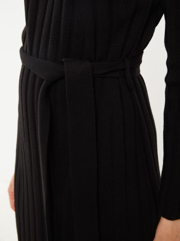 Half Turtleneck Regular Long Sleeve Women's Tricot Dress