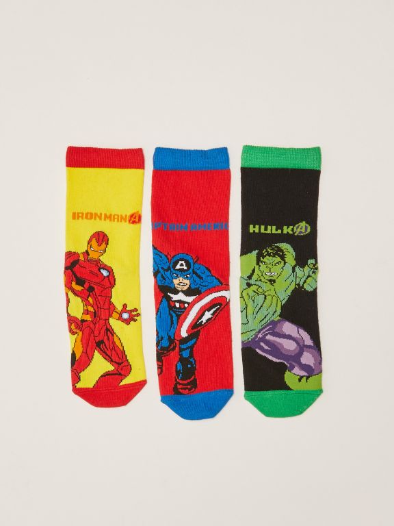 Avengers Patterned Boys Socks 3 Pack
