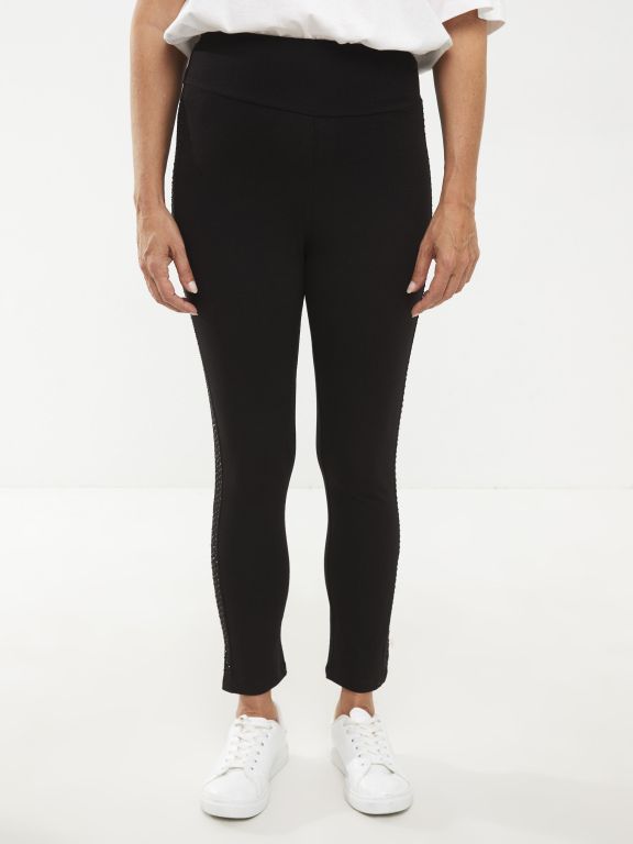 Elastic Waist Printed Cotton Women's Leggings