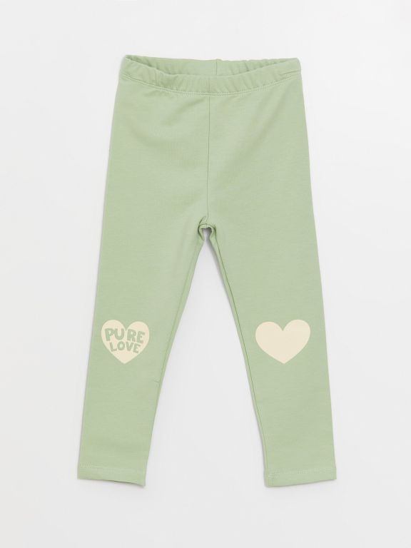 Elastic Waist Printed Baby Girl Tights 2-Pack