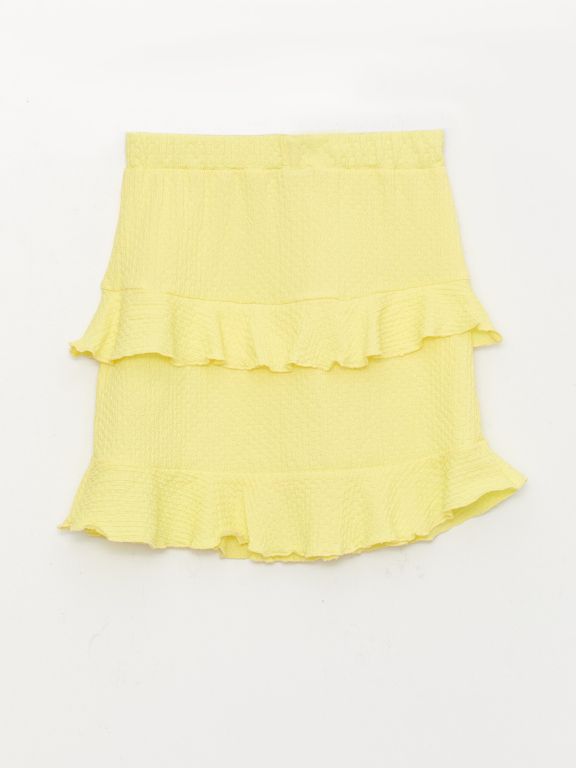 Elastic Waist Ruffle Girl Skirt