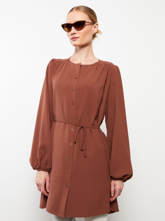 Crew Neck Regular Long Sleeve Women's Tunic