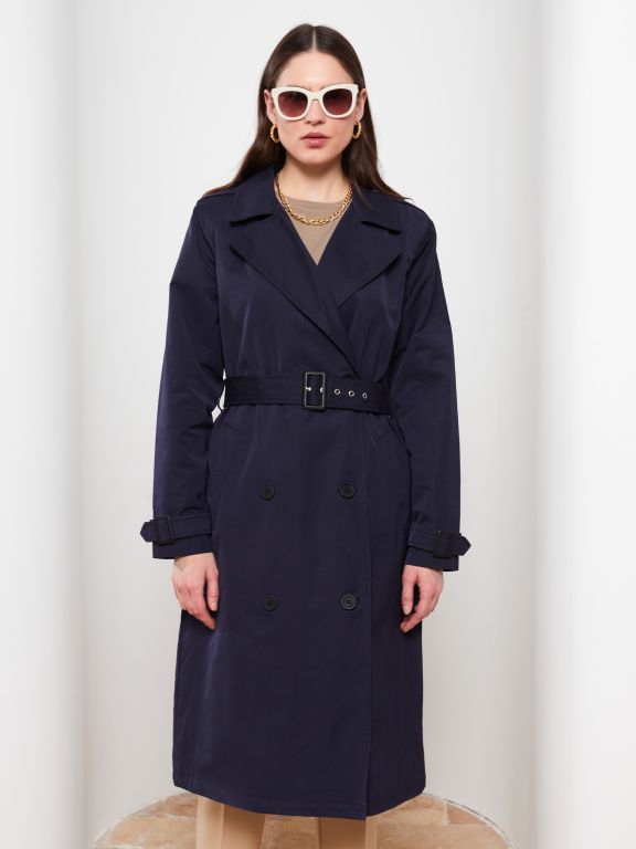 Jacket Collar Regular Long Sleeve Women's Trench Coat