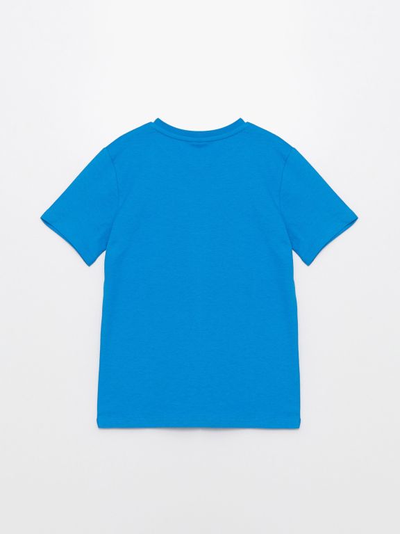Crew Neck Printed Short Sleeve Boy T-Shirt