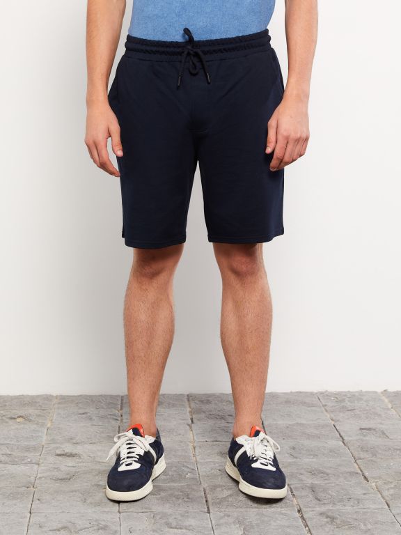 Slim Fit Men's Elastic Waist Shorts