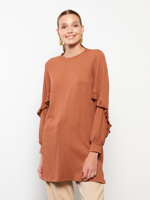 Crew Neck Regular Long Sleeve Women's Tunic