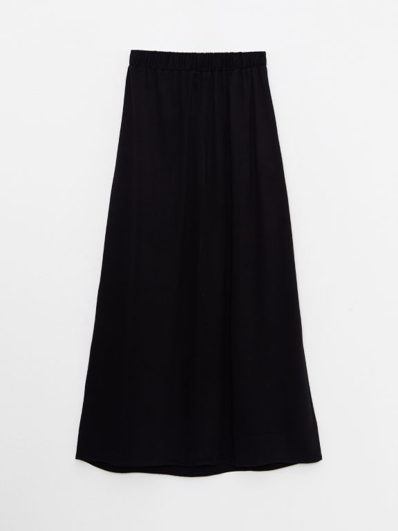 Elastic Waist Plain Viscose Women Skirt