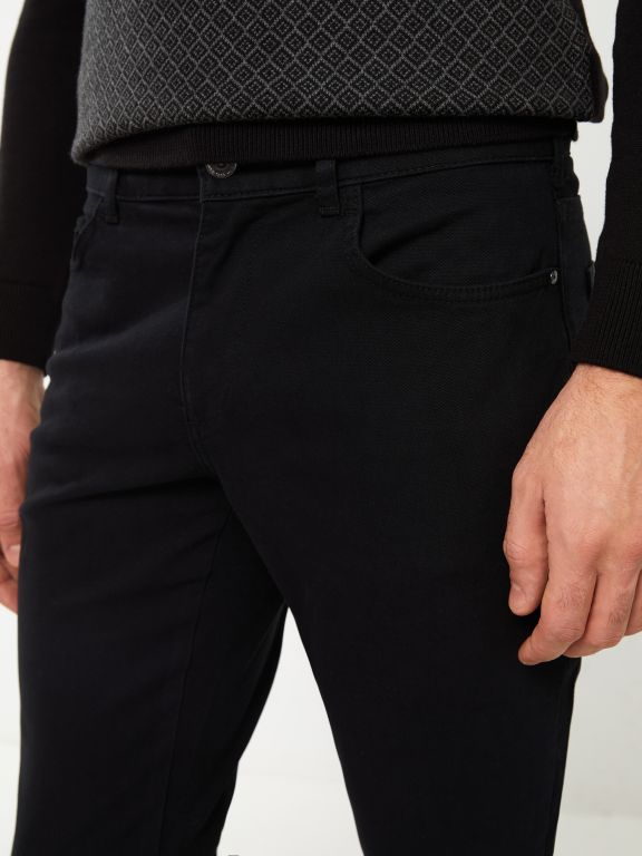 Slim Fit Dobby Men's Trousers