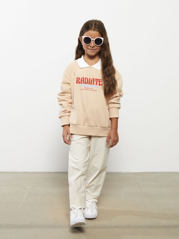 Elastic Waist Basic Girl Sweatpants