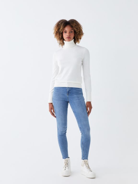 Turtleneck Regular Long Sleeve Women's Tricot Sweater