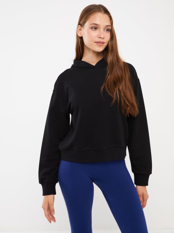 Plain Long Sleeve Women's Hoodie