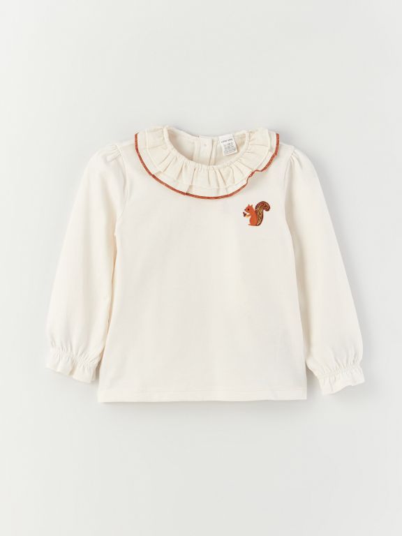 Crew Neck Long Sleeve Printed Baby Girl 3-Piece Set