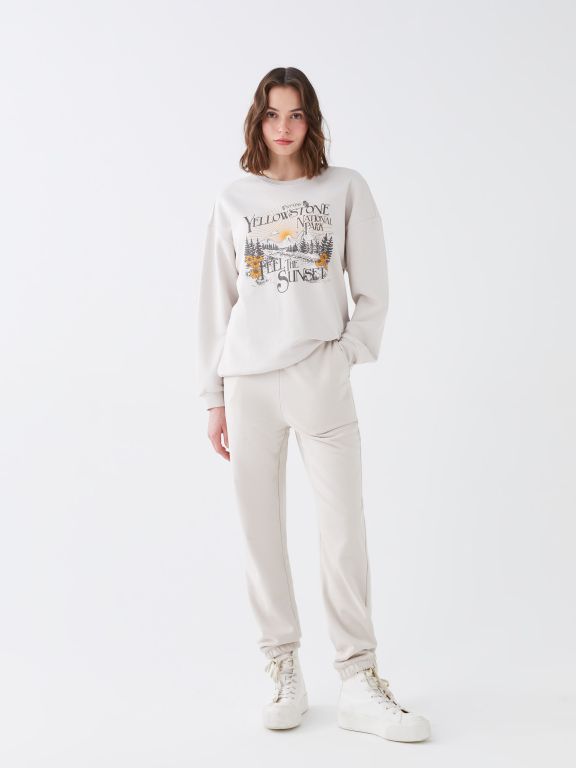 Women's Elastic Waist Regular Jogger Sweatpants