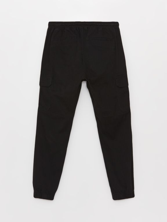 Slim Fit Gabardine Men's Cargo Trousers