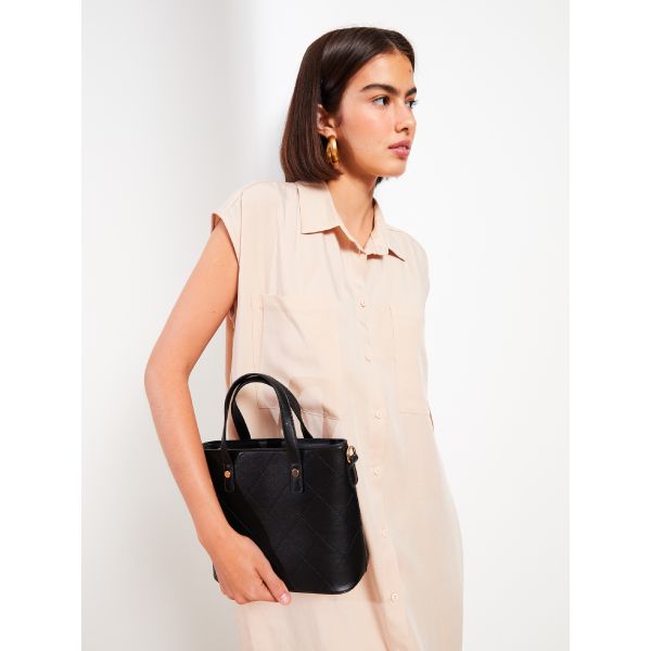 Leather Look Quilted Women's Handbag