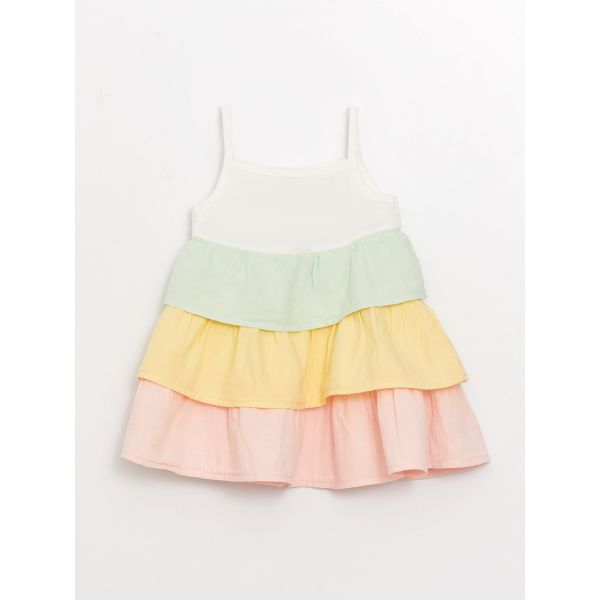 Square Neck Strapless Baby Girl Dress