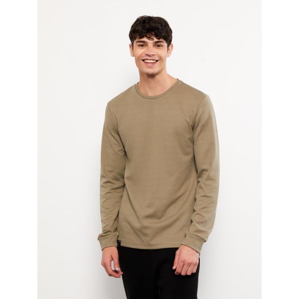 Crew Neck Long Sleeve Men's T-shirt
