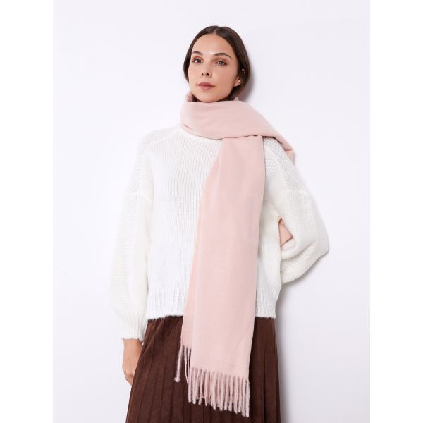 Plain Tasseled Women's Scarf