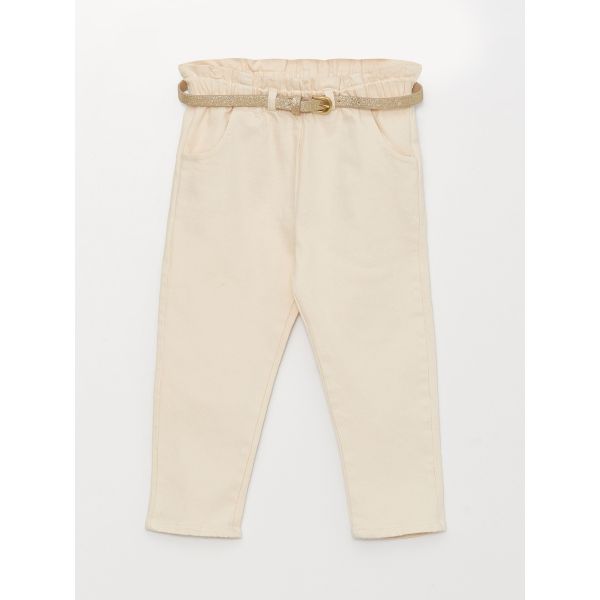 Elastic Waist Basic Baby Girl Trousers