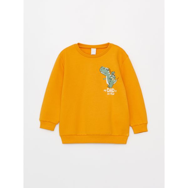 Poncho Crew Neck Printed Baby Boy Sweatshirt